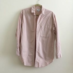 Millennial Pink Frank & Oak long button down Small